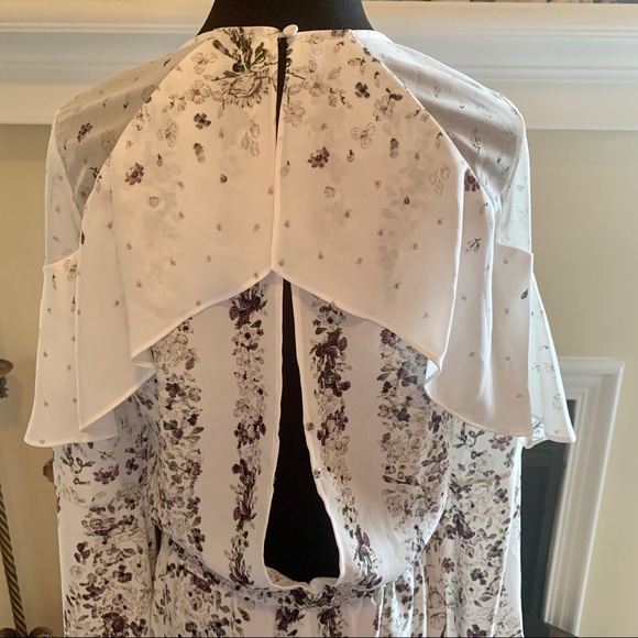 BCBGMaxAzria White Floral Vivianne Romper jumpsuit - Picture 12 of 13